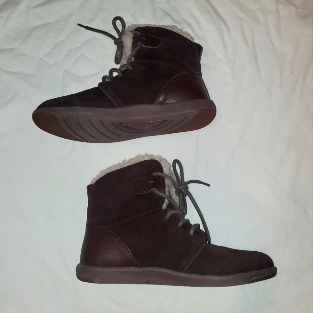 Emu Suede and Shearling Winton Booties